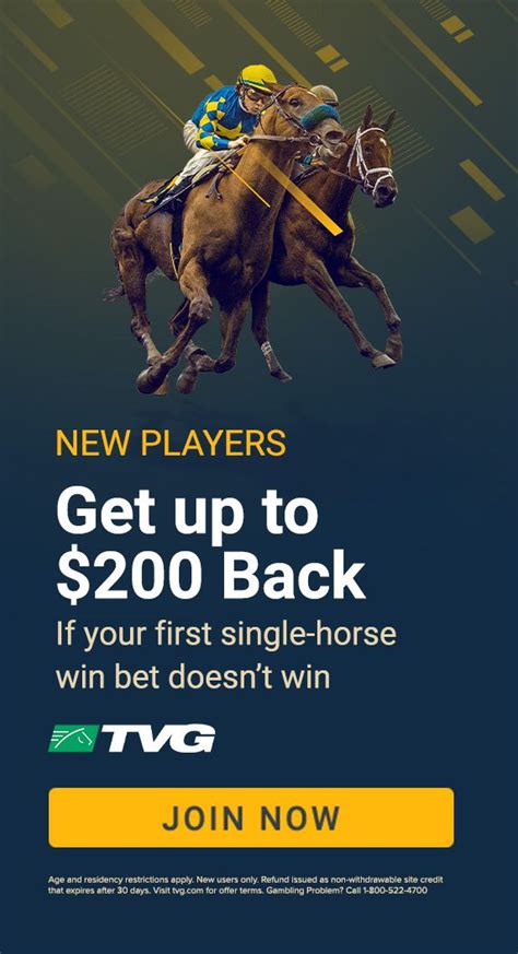 Part of the Television Games Network, TVG.com offers horse racing betting odds and live streaming from over 150 racetracks around the world. But the site has a lot more to offer too, including up to a $300 signup bonus for new members. Jump to.